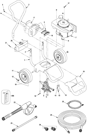 Default Diagram and Parts List for BDG3100-B3 Type 1 Black and Decker Pressure Washer